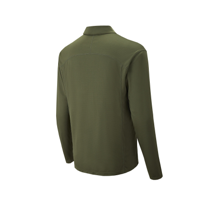 Autumn outdoor hiking half-zip quick-drying antibacterial long-sleeve base layer shirt