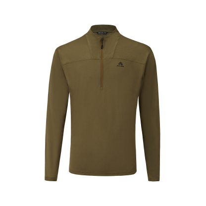 Autumn outdoor hiking half-zip quick-drying antibacterial long-sleeve base layer shirt
