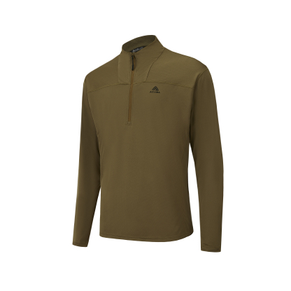 Autumn outdoor hiking half-zip quick-drying antibacterial long-sleeve base layer shirt