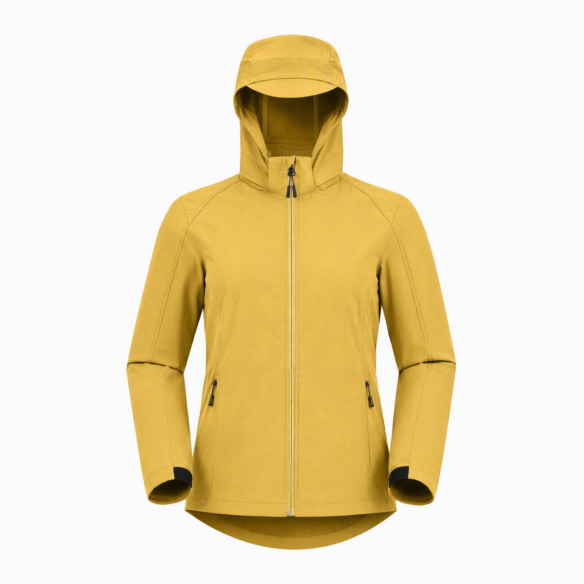 Women's lightweight softshell jacket with detachable hood