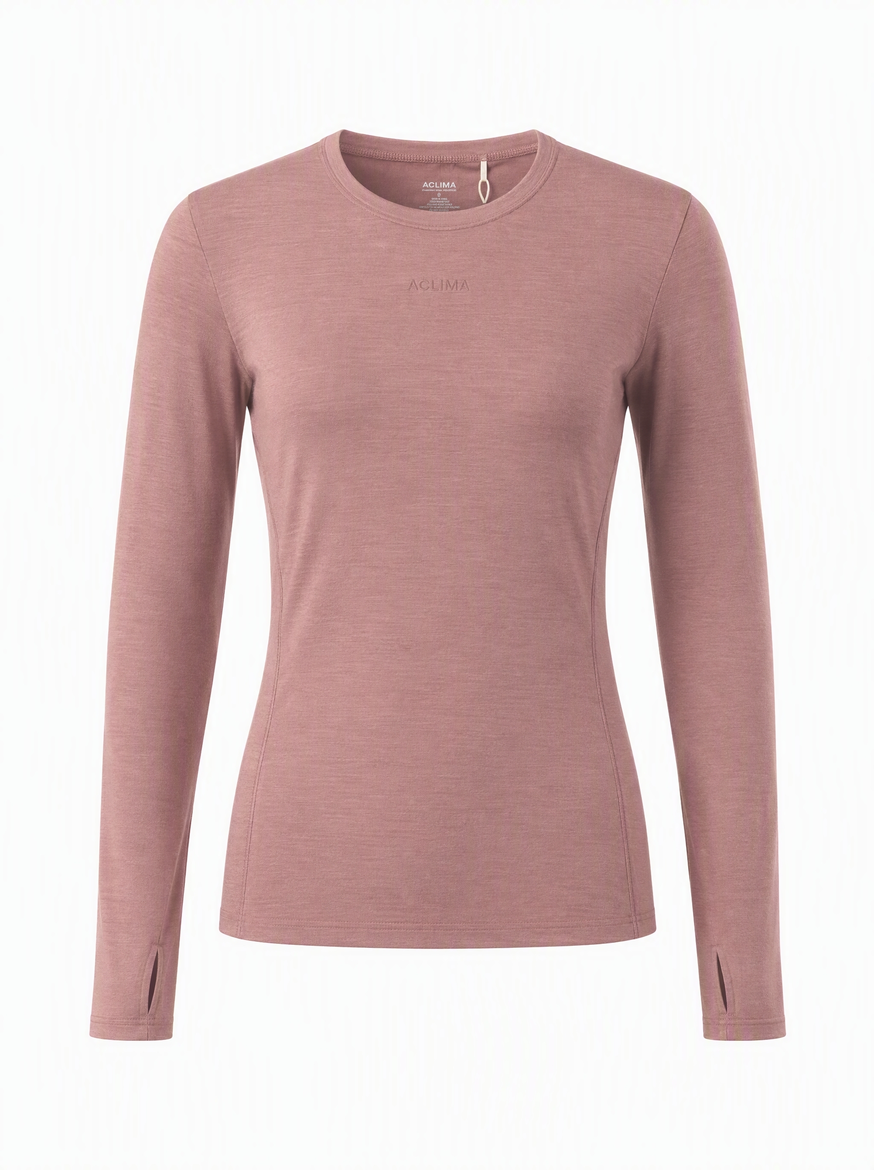 Women's Merino Wool Blend Crew Neck Long Sleeve Top