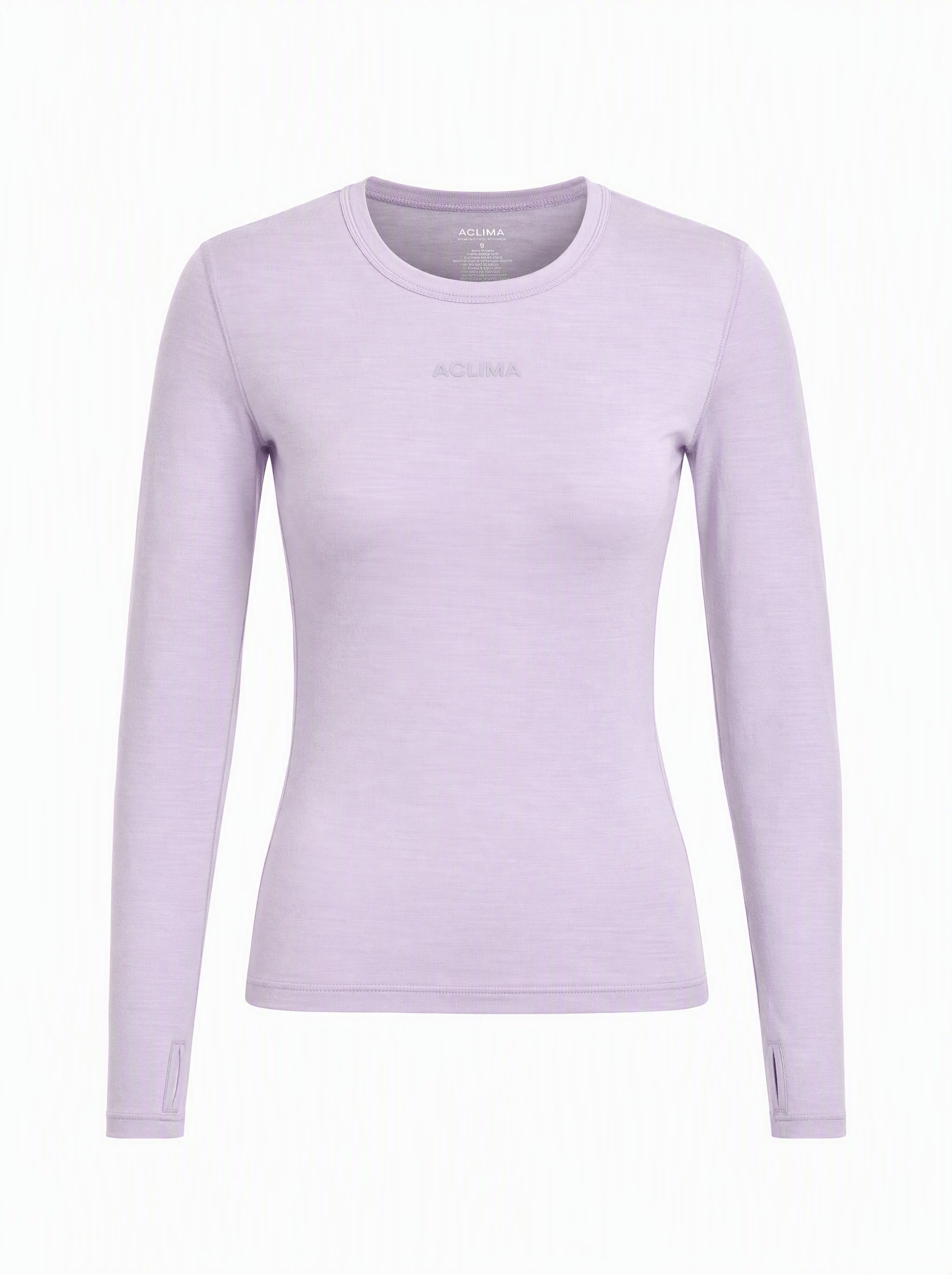 Women's Merino Wool Blend Crew Neck Long Sleeve Top