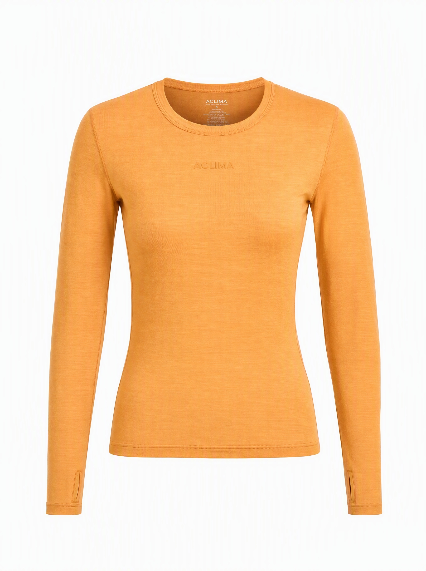 Women's Merino Wool Blend Crew Neck Long Sleeve Top