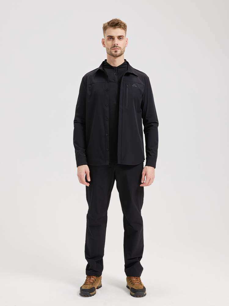 Men's outdoor functional sports business long-sleeved shirt