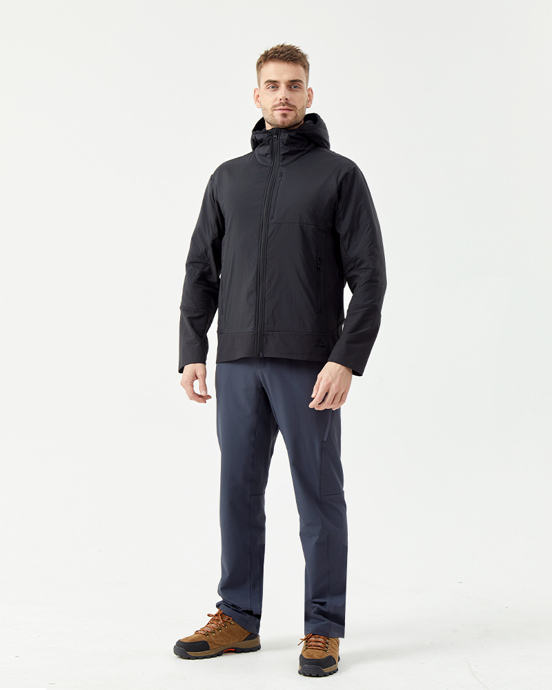 Men's merino wool woven plaid flannel winter straight-leg pants