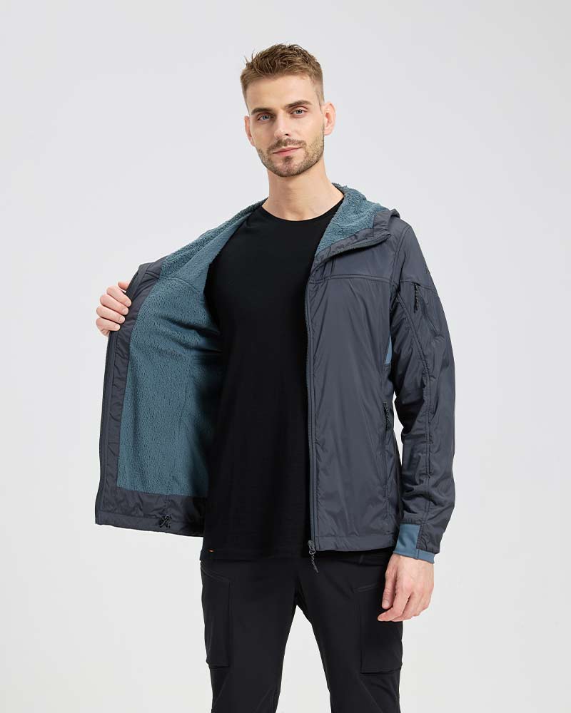 Men's Outdoor Merino Wool × Alpha Fleece Hybrid Jacket