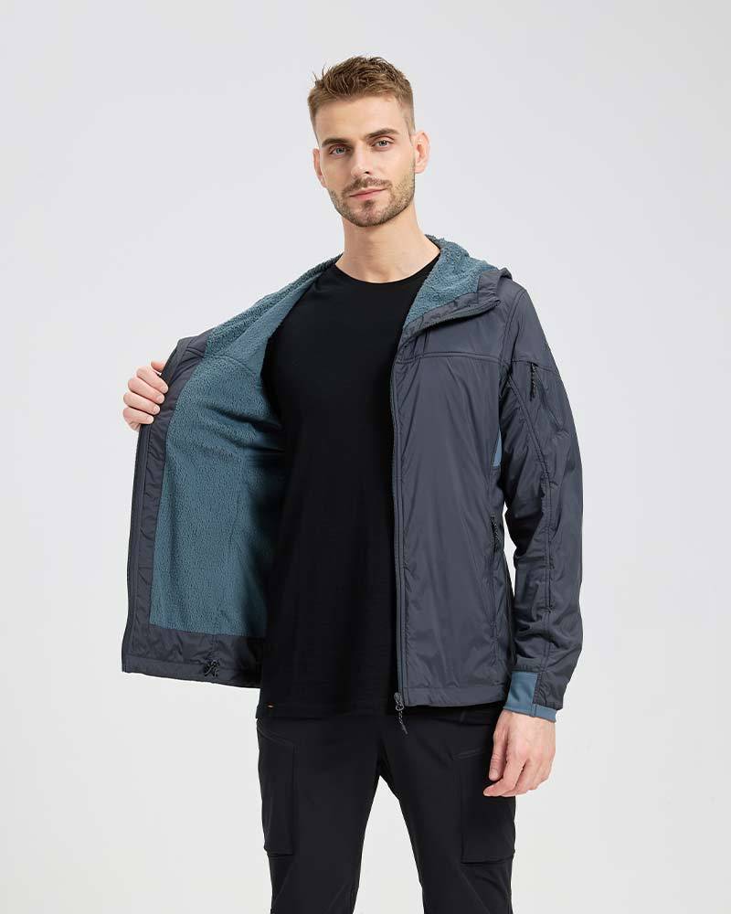 Men's Outdoor Merino Wool × Alpha Fleece Hybrid Jacket