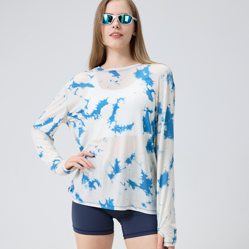 Aclima  Ladies' merino wool outdoor sports tie-dye long sleeve