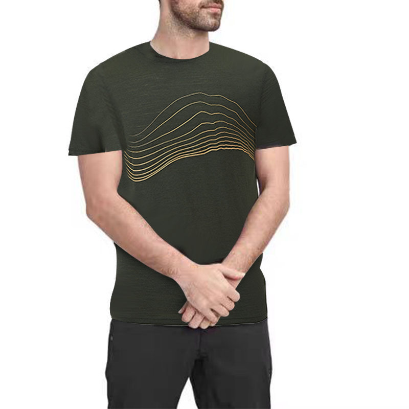Printed men's short-sleeved shirt