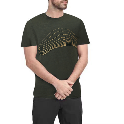 Printed men's short-sleeved shirt