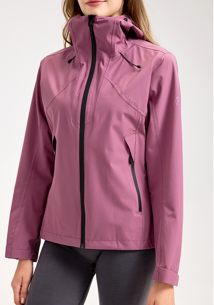 Women's 2.5L Waterproof Breathable Hiking Jacket with Hood