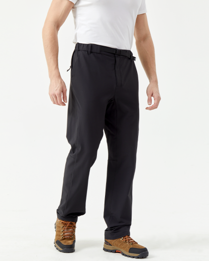 Men's merino wool woven plaid flannel winter straight-leg pants
