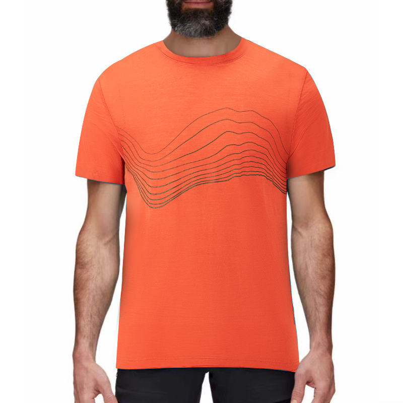 Printed men's short-sleeved shirt