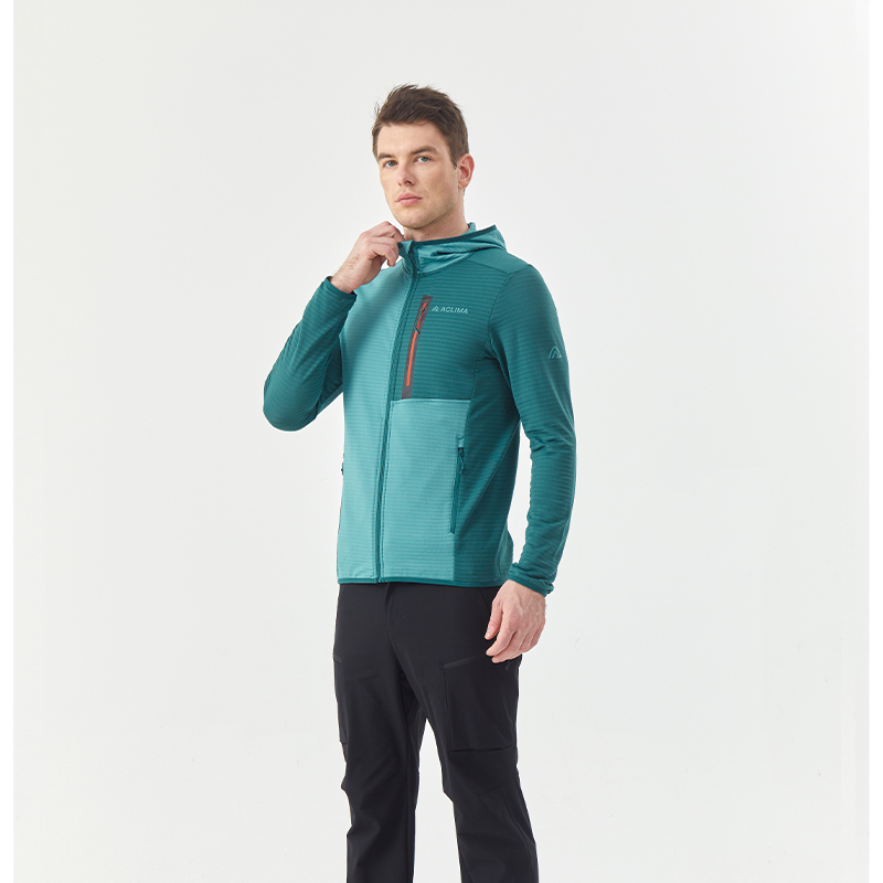 ACLIMA Men's outdoor fleece hooded jacket