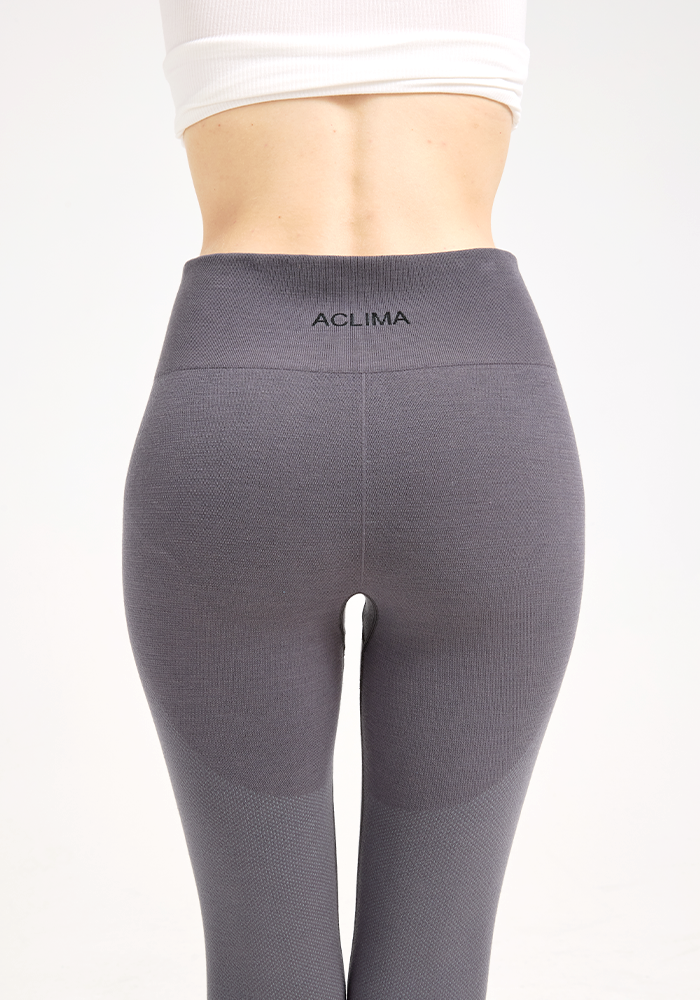 Women's one-piece merino wool close-fitting sports yoga pants