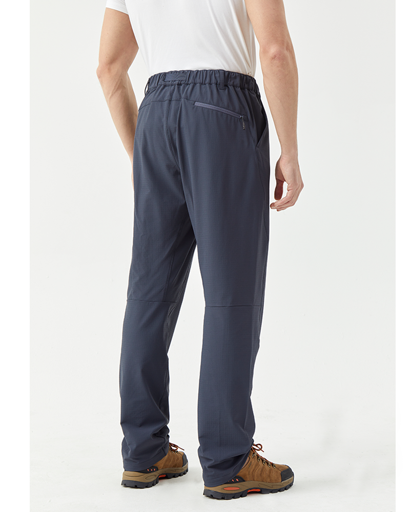 Men's merino wool woven plaid flannel winter straight-leg pants