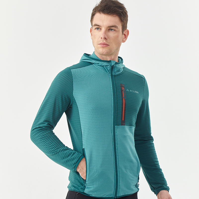 ACLIMA Men's outdoor fleece hooded jacket