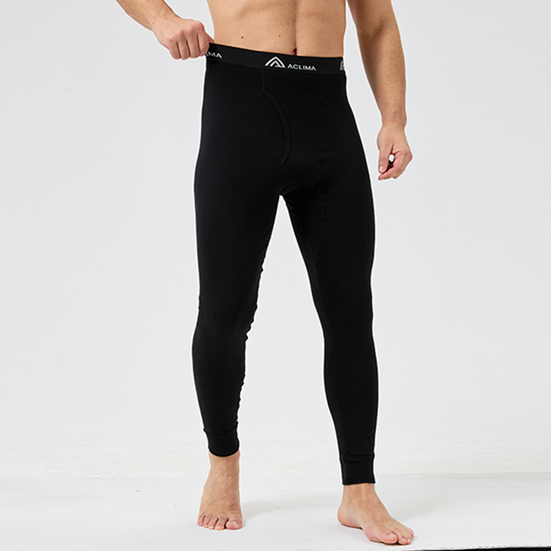Warm woolen men's base layer for insulation 75% for outdoor activities