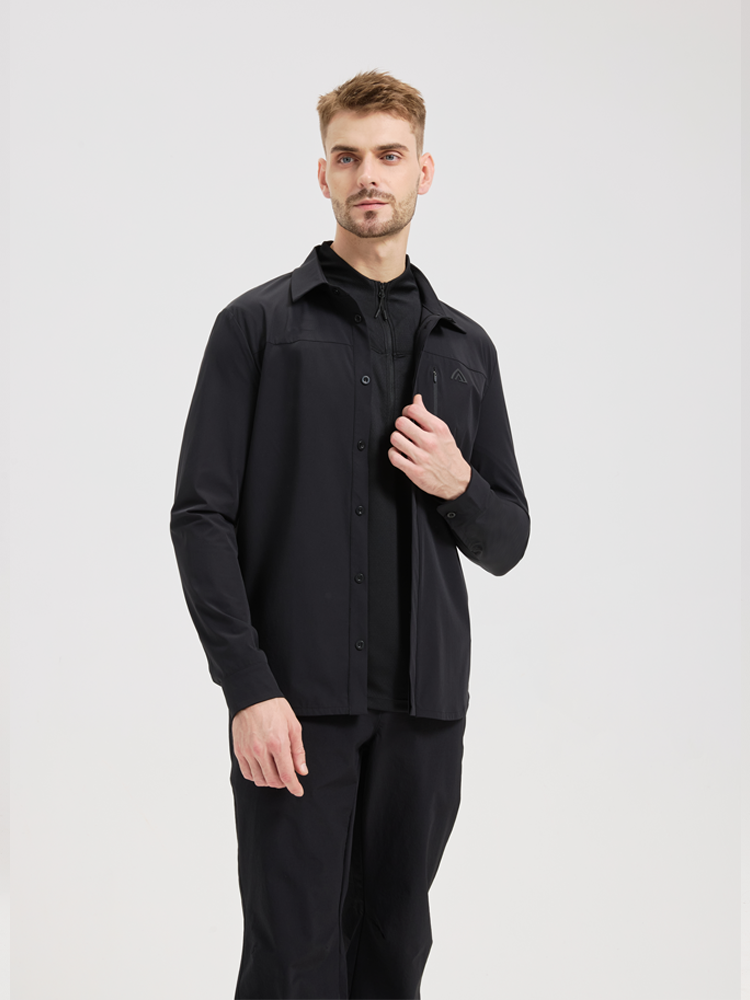 Men's outdoor functional sports business long-sleeved shirt