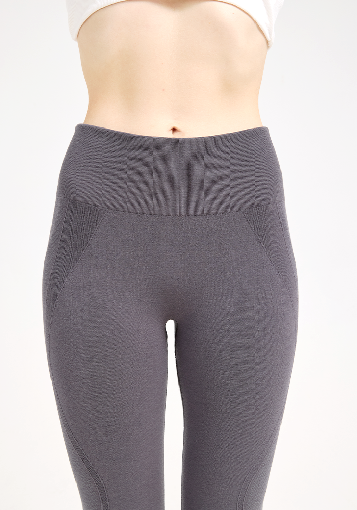 Women's one-piece merino wool close-fitting sports yoga pants