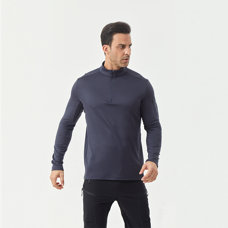 Men's Merino Wool Men's Half-Zip Long Sleeve Midlayer