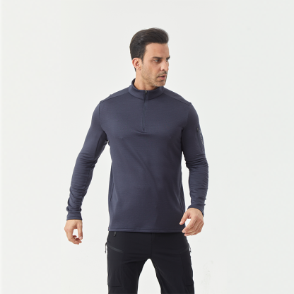 Men's Merino Wool Men's Half-Zip Long Sleeve Midlayer