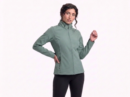 Women's lightweight softshell jacket with detachable hood
