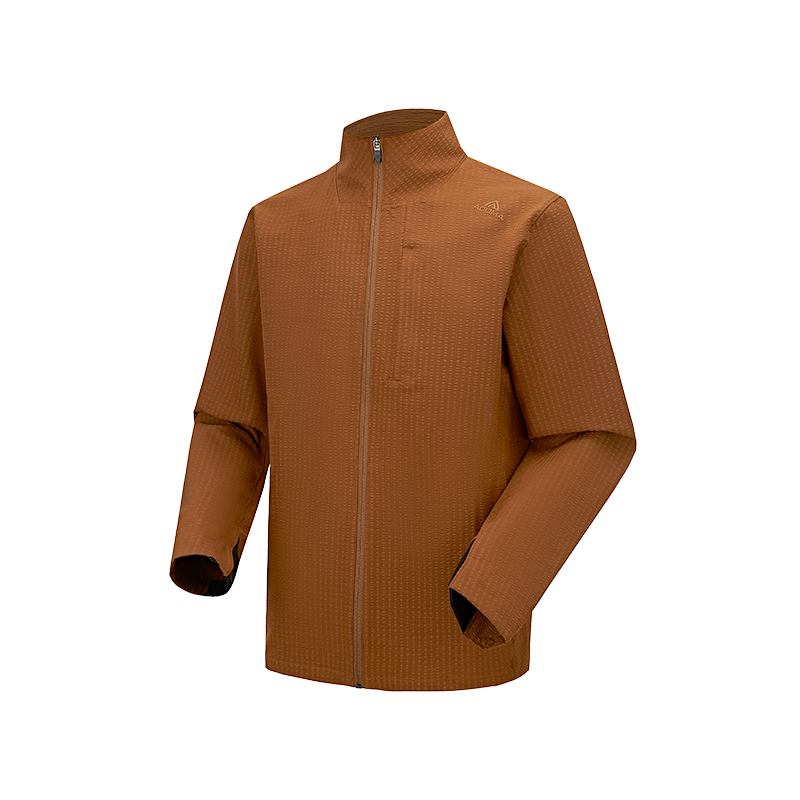 Men's zipper plaid autumn stand-up collar coat;