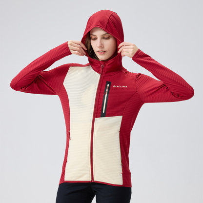 ACLIMA Women's fleece outdoor hooded top