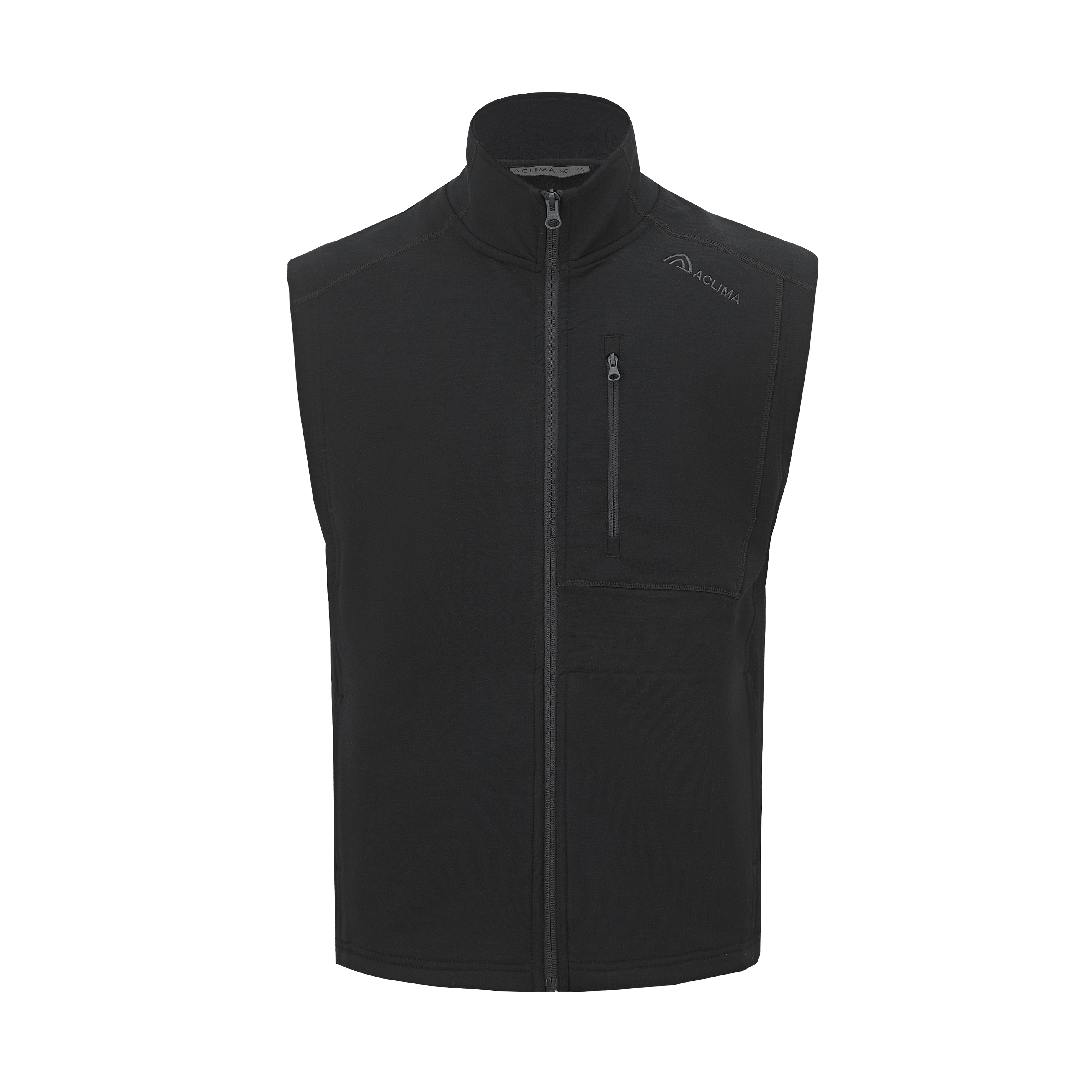 Men's vest merino stand collar