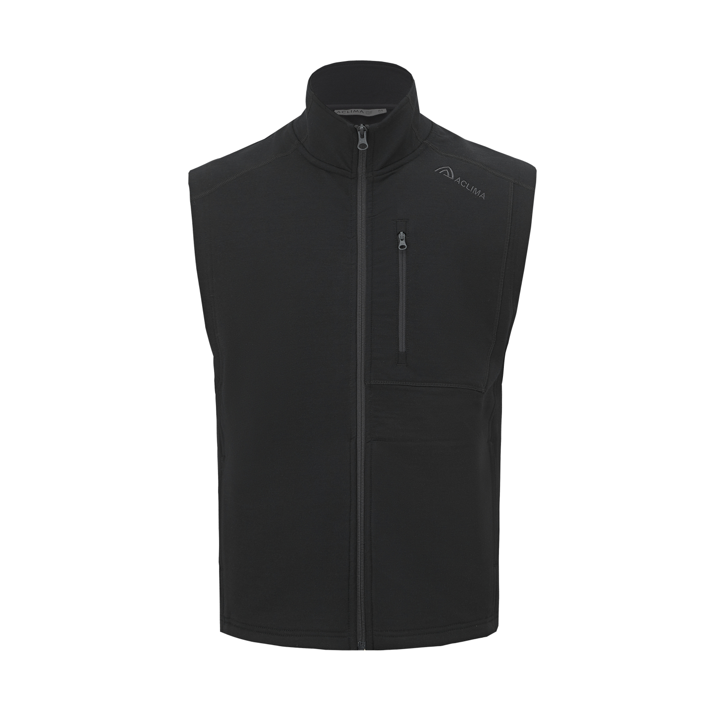Men's vest merino stand collar