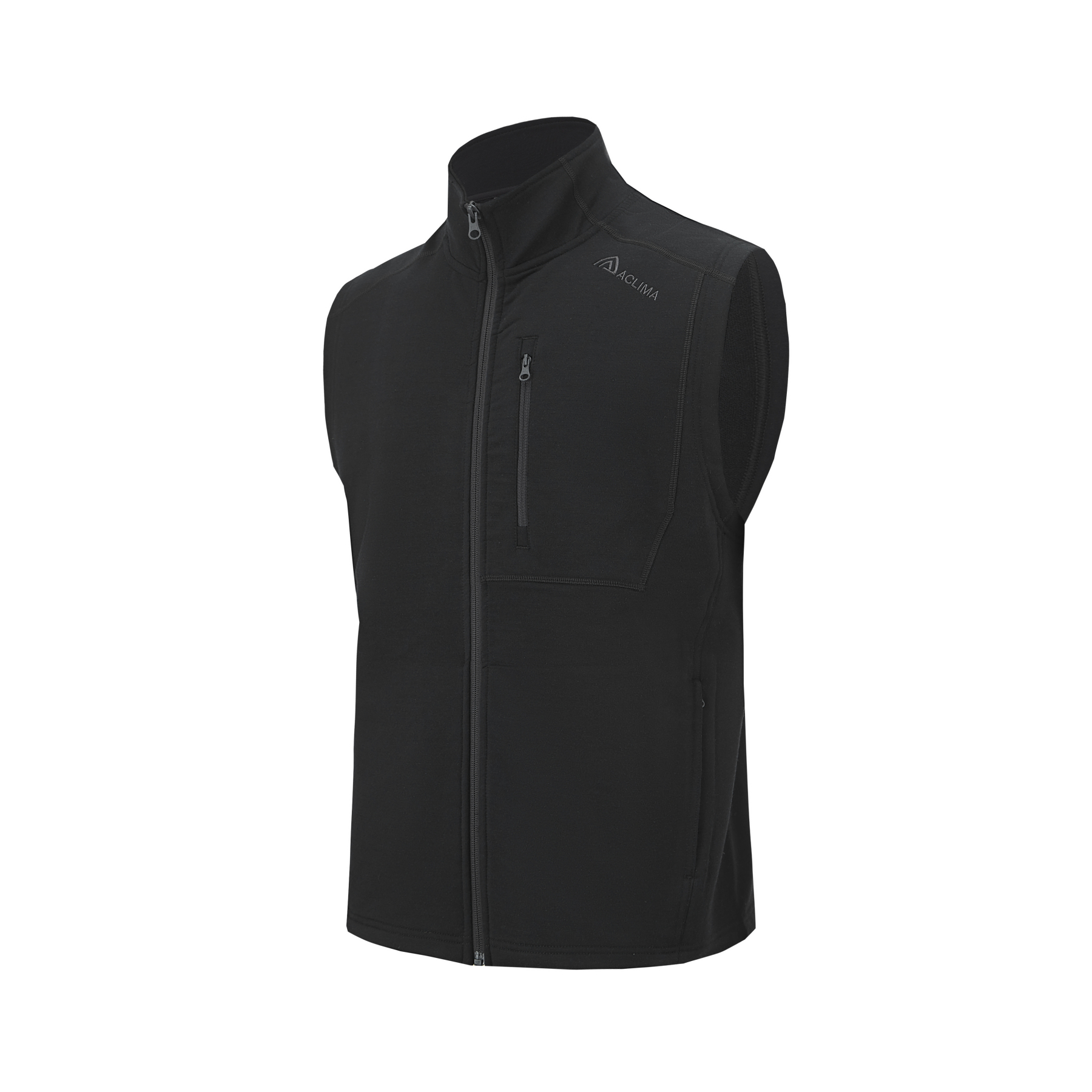 Men's vest merino stand collar
