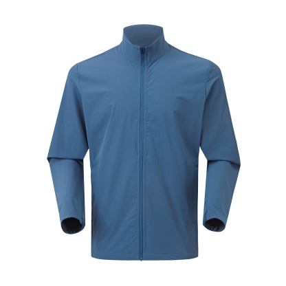 Men's stand collar woven merino wool jacket