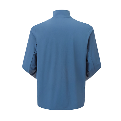 Men's stand collar woven merino wool jacket