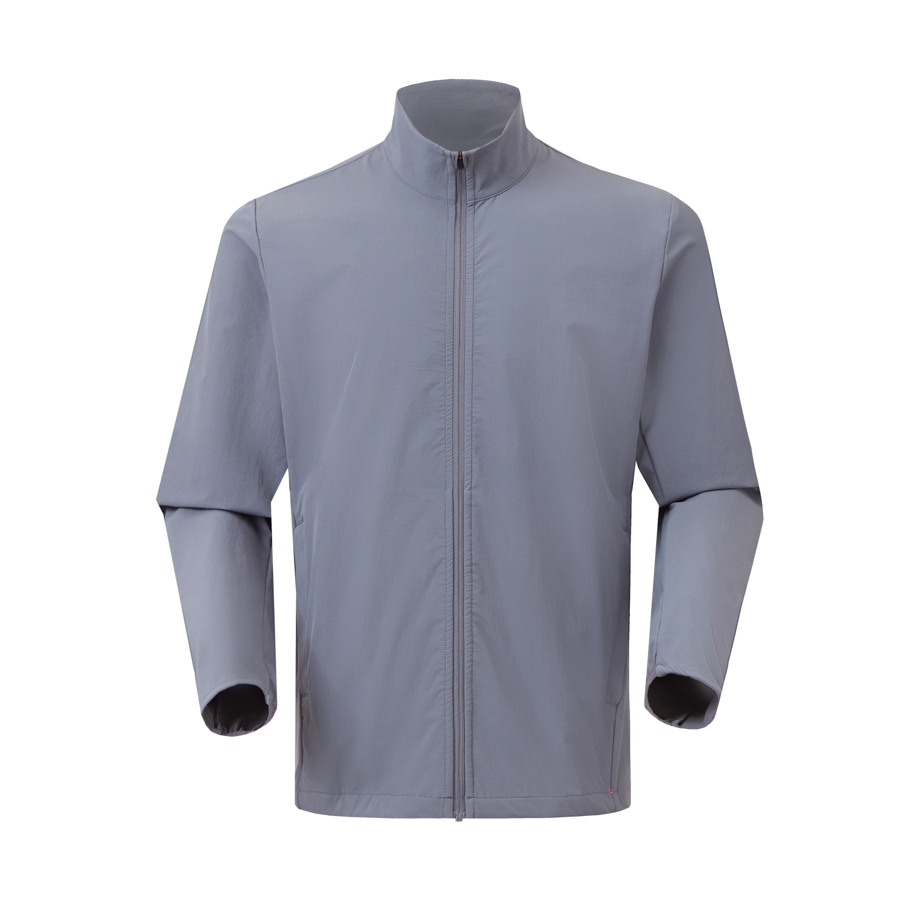 Men's stand collar woven merino wool jacket