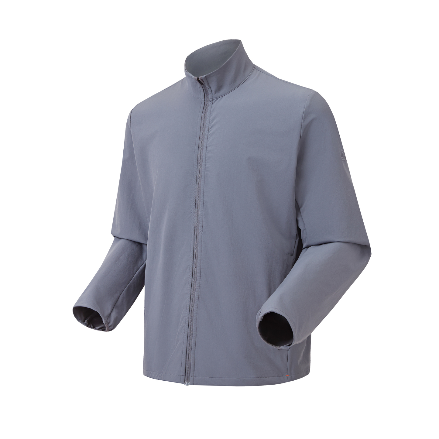 Men's stand collar woven merino wool jacket