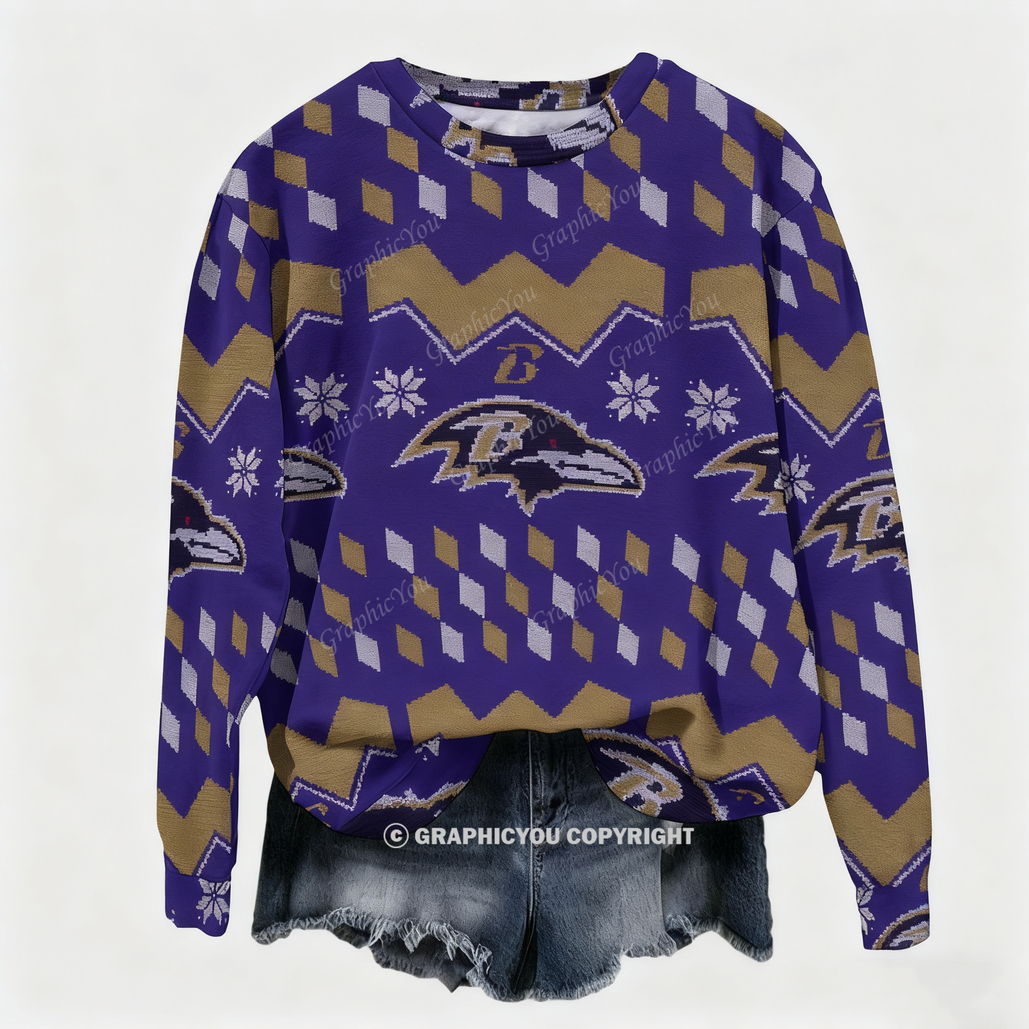 Baltimore Ravens Graphic Cotton Sweatshirt