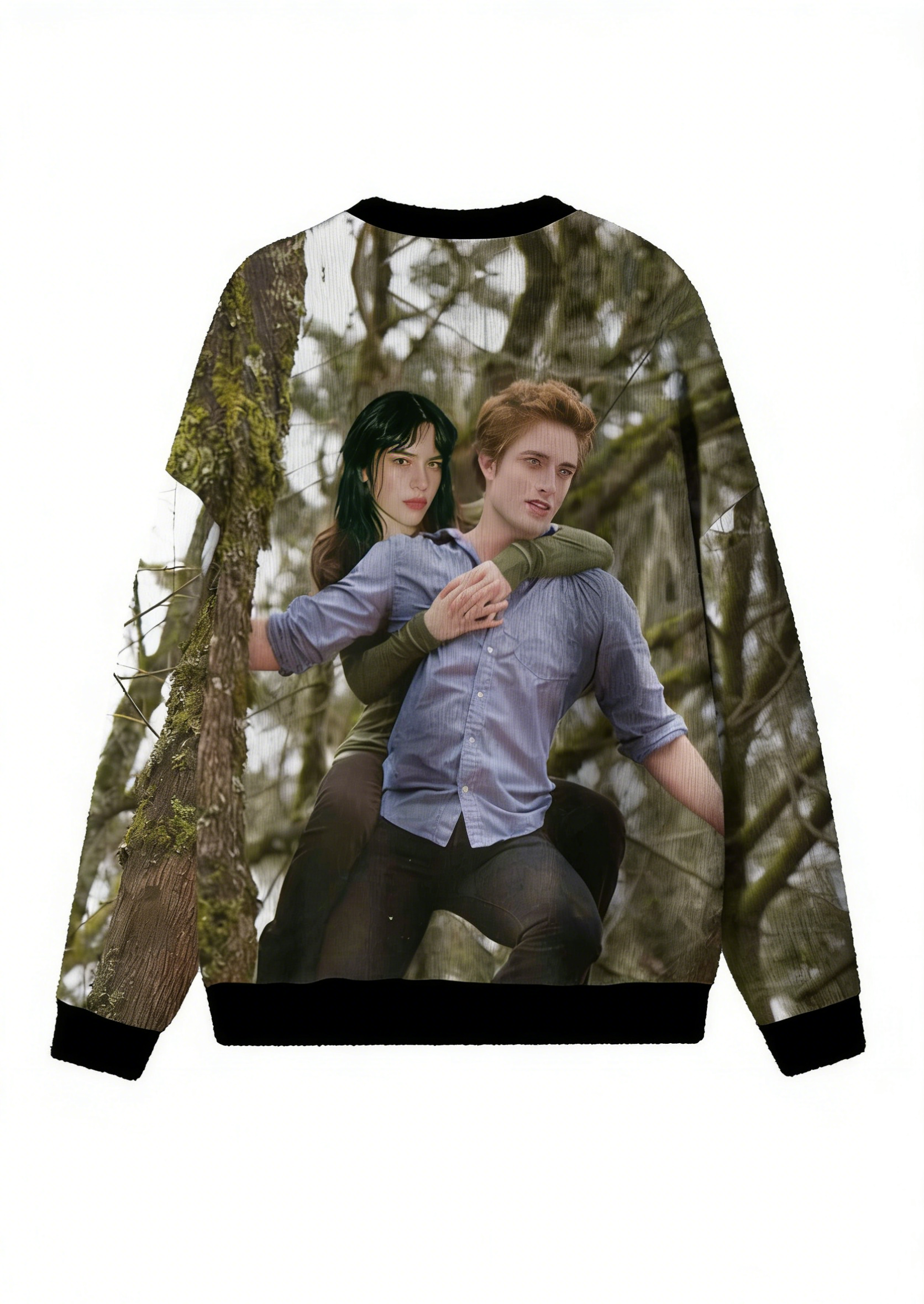 Custom Face Y2K Christmas Knit Sweatshirt