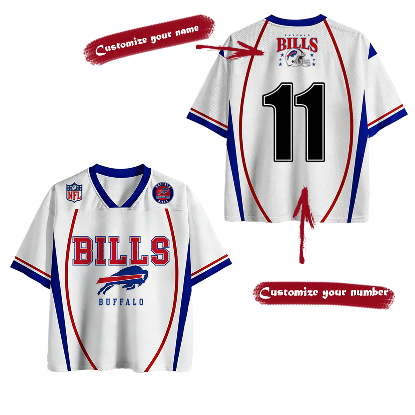 Bills Addcustom Name And Number Jersey Shirts