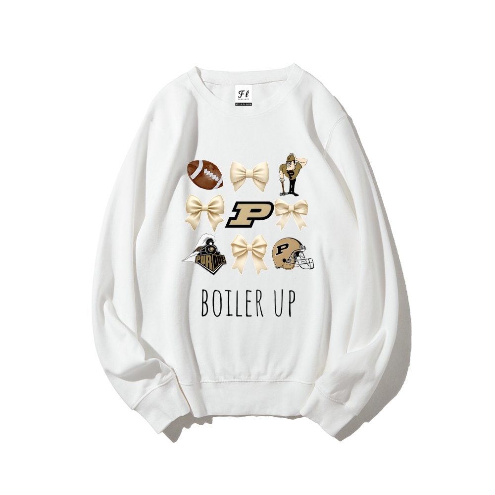 Colleges Football Design Sweatshirt-BOILER UP