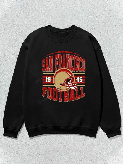 San Francisco Inspired Football Graphic Cotton Sweatshirt