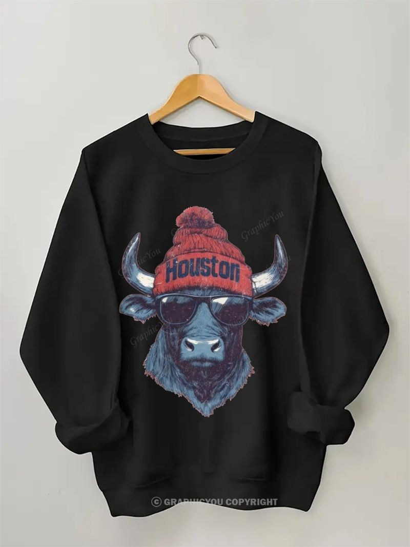 houston Football Graphic Cotton Sweatshirt