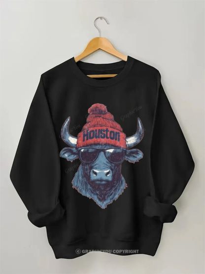houston Football Graphic Cotton Sweatshirt