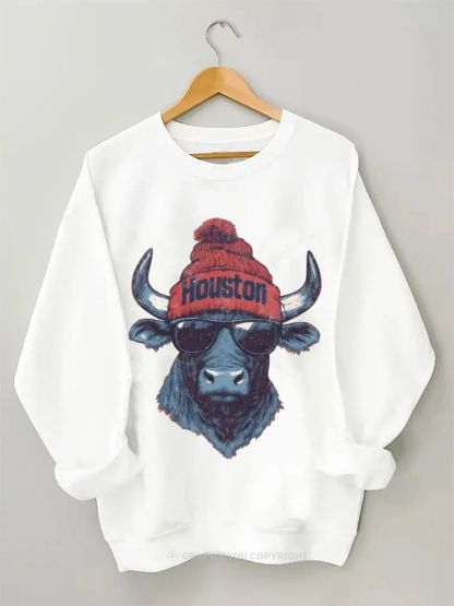 houston Football Graphic Cotton Sweatshirt