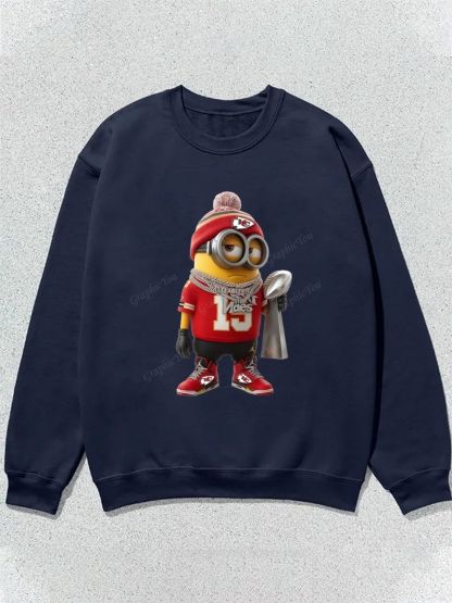 Minion Kansas City Chiefs Football Graphic Cotton Sweatshirt
