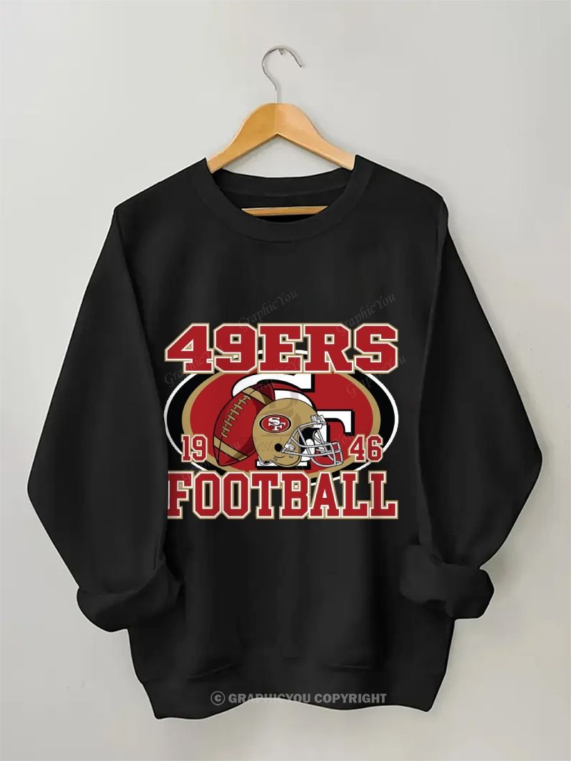 San Francisco 49ers Football Graphic Cotton Sweatshirt