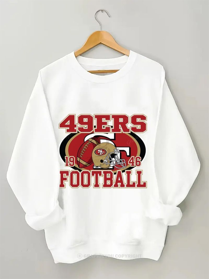 San Francisco 49ers Football Graphic Cotton Sweatshirt