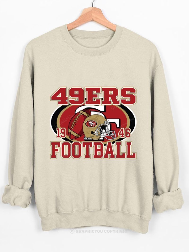 San Francisco 49ers Football Graphic Cotton Sweatshirt