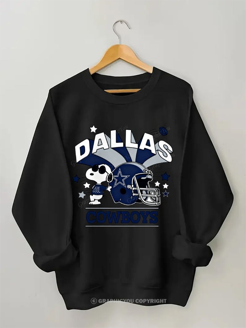 all about dallas boys Football Graphic Cotton Sweatshirt