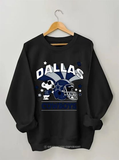 all about dallas boys Football Graphic Cotton Sweatshirt